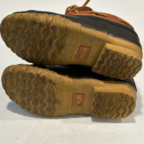 Cabela's Womens Size 7 Steel Shank Duck Boots Slip On Brown, Leather - Picture 6 of 6